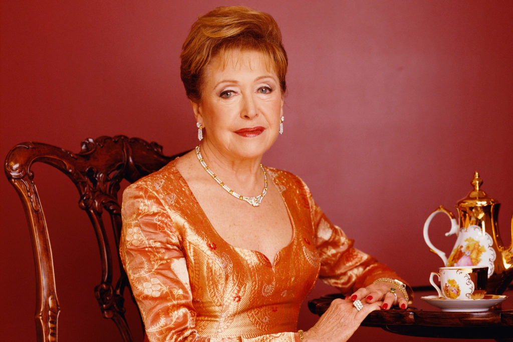 Novelist Mary Higgins Clark in Golden Gown