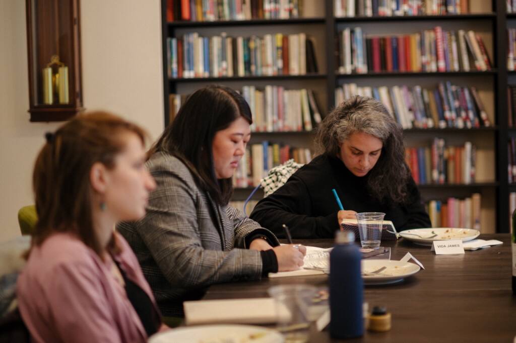 Meeting Room + People Writing Large