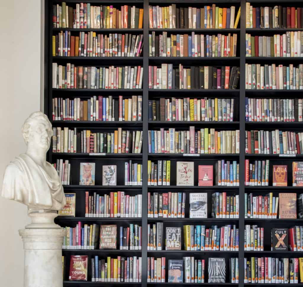 Reading Room marble bust and chair