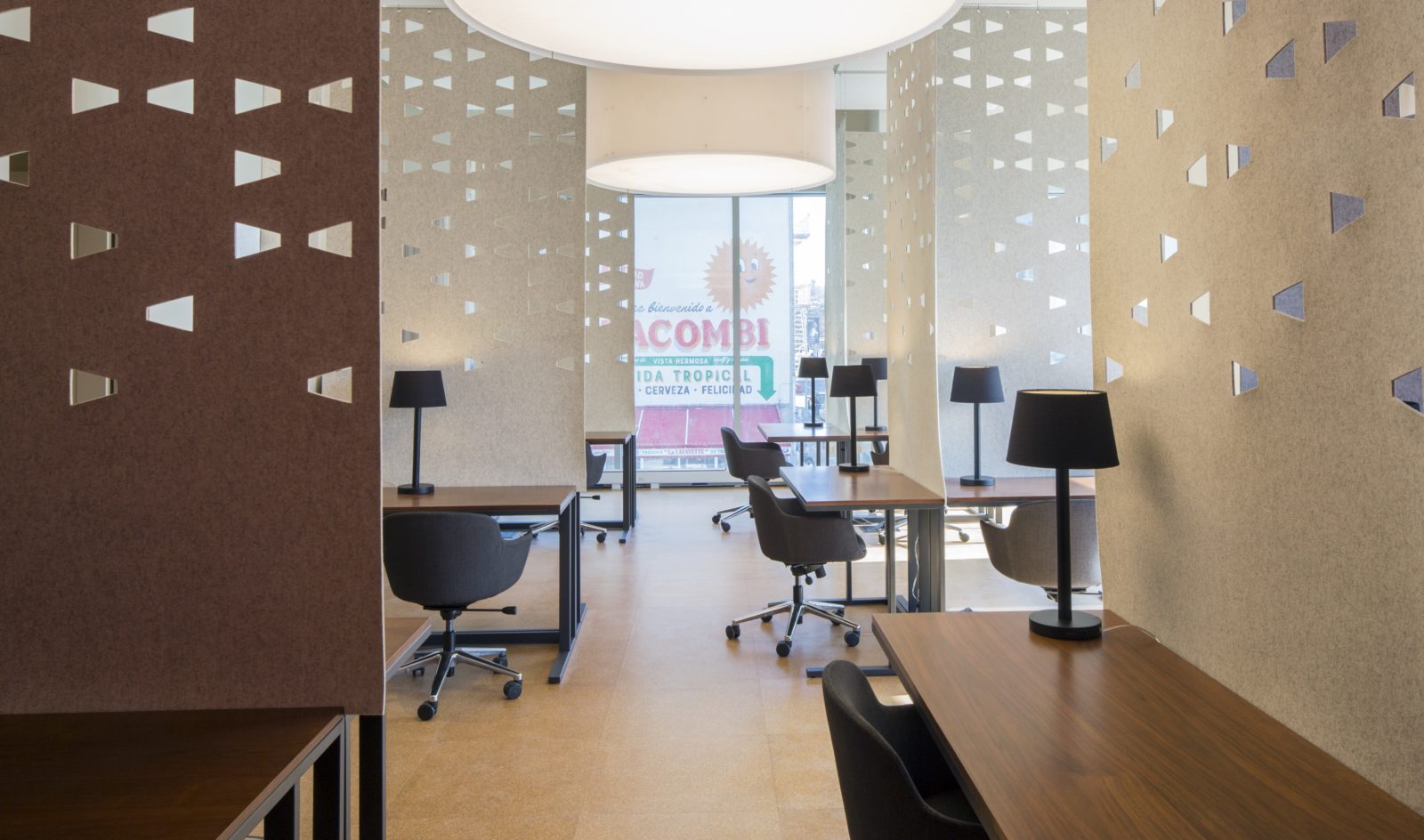 Writer's studio multiple desks and window